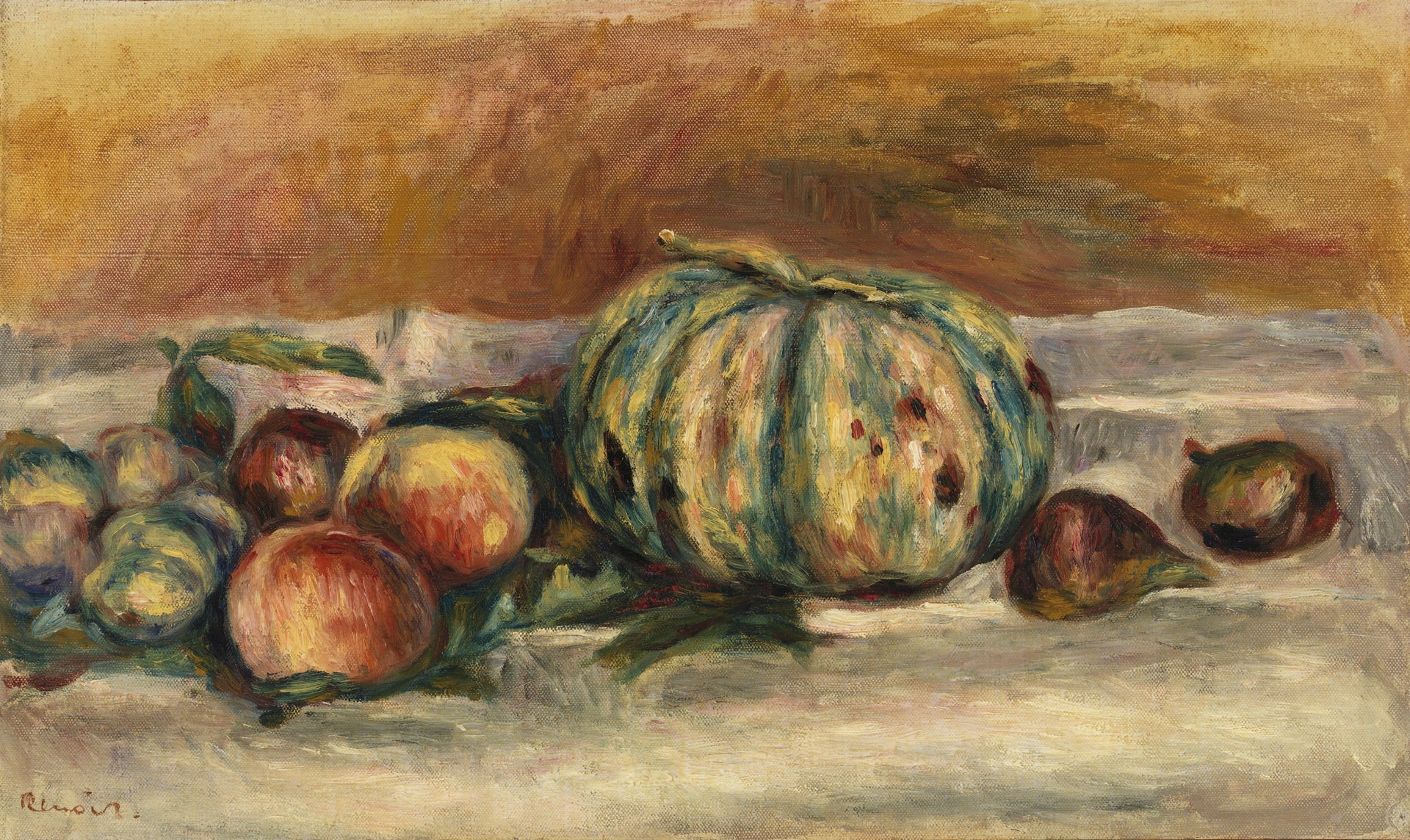 Nature morte au melon, vers 1905, Renoir, Barnes Foundation – reproduction peinture à l’huile