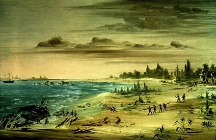 غرق السفينة Aimable، على سواحل تكساس. 1685 - جورج كاتلين