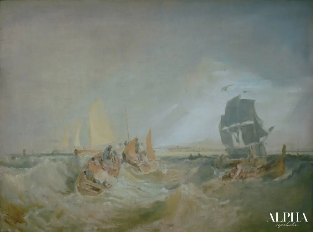 Navigation Estuaire de la Tamise - William Turner - Reproductions de tableaux et peintures haut de gamme