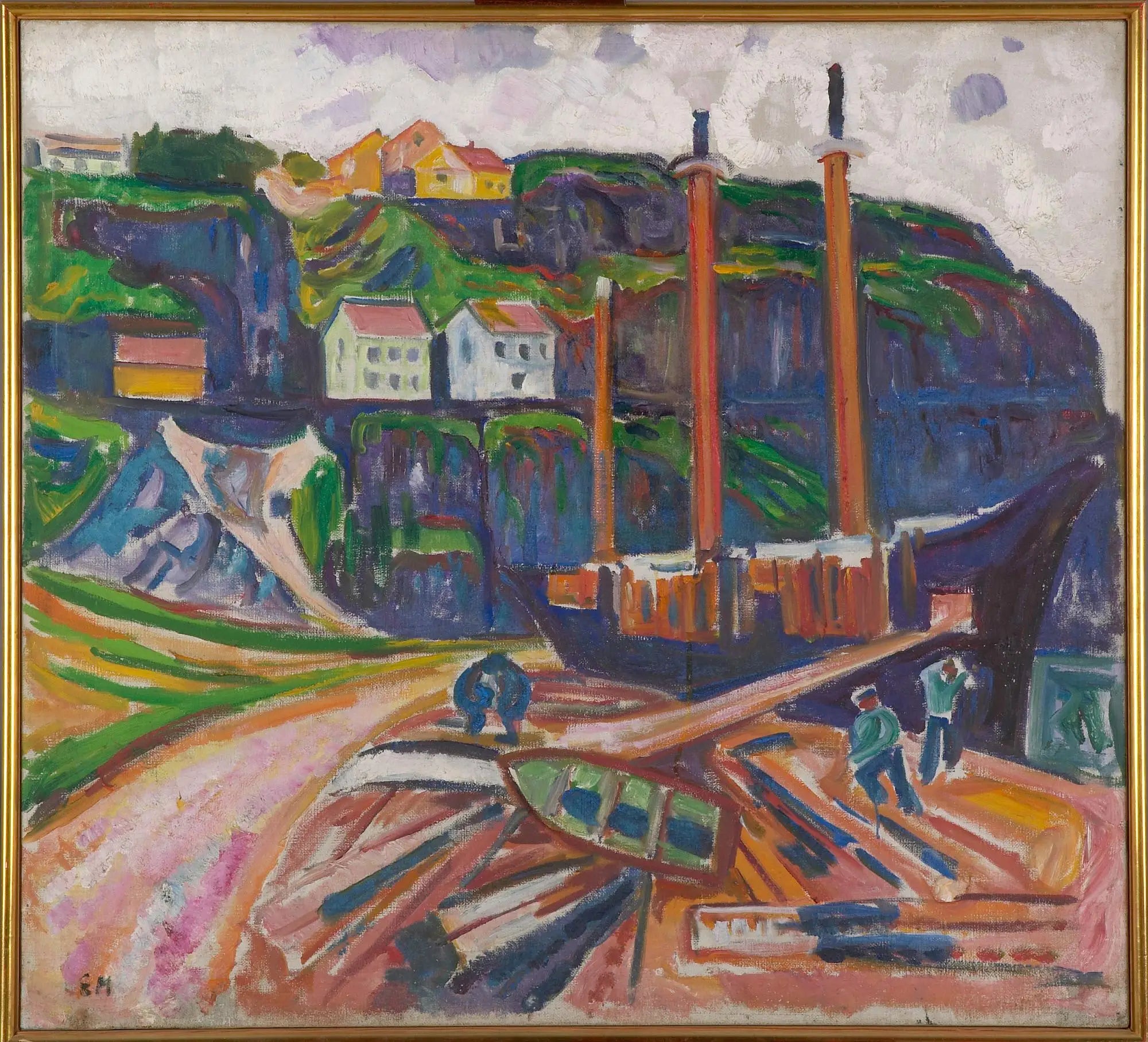 Reproduction du tableau « Navire en démolition - Edvard Munch » par Alpha Reproduction en peinture à l’huile
