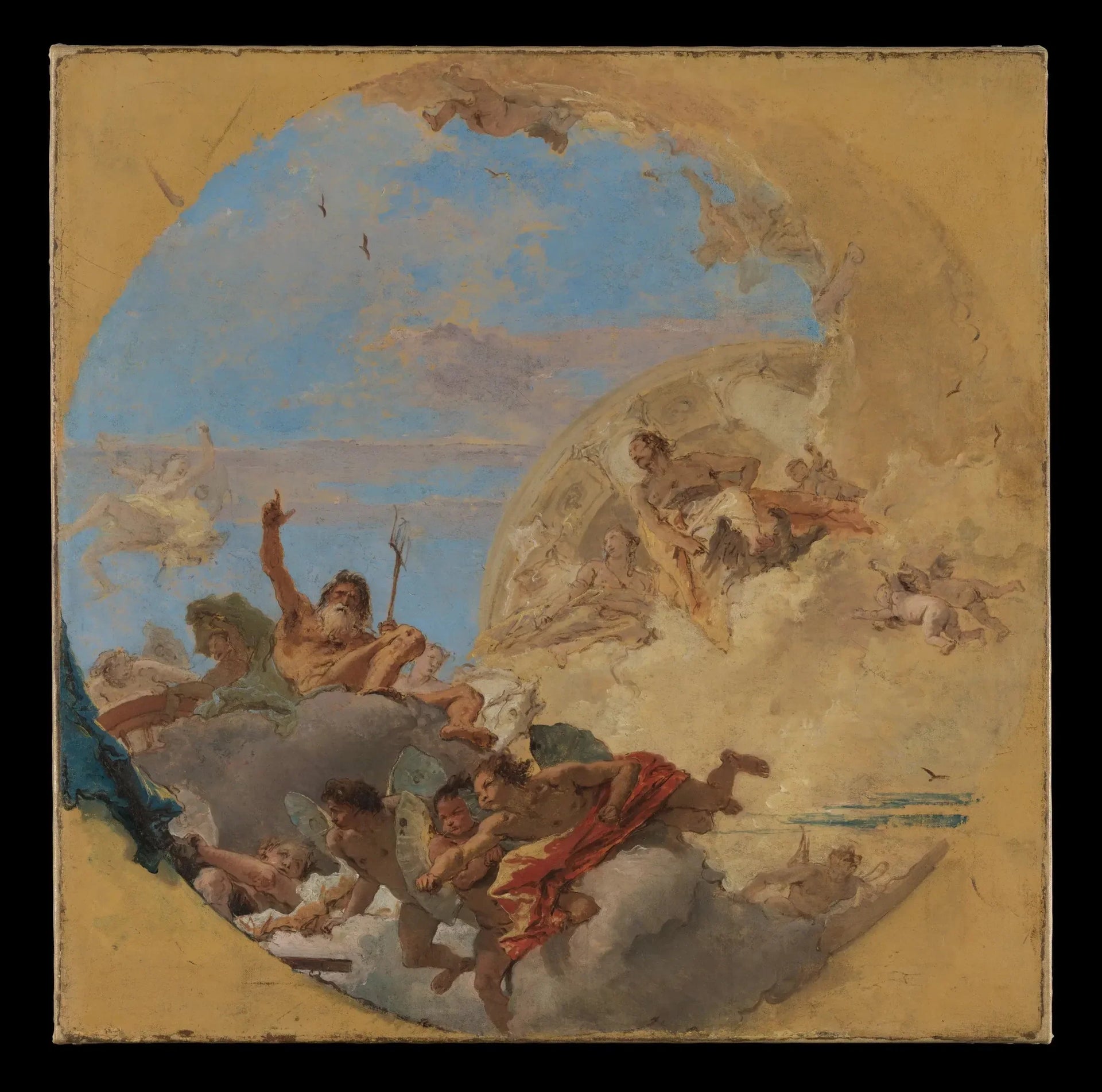 Neptune et les vents - Giovanni Battista Tiepolo image 1 copie de tableau peinte à la main