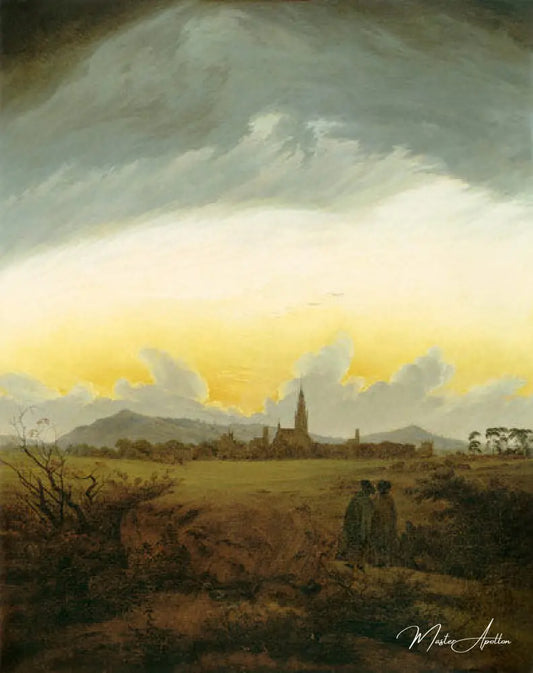 Neubrandebourg dans le brouillard de matin - Caspar David Friedrich - Reproductions de tableaux et peintures haut de gamme