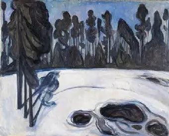 Nuit étoilée - Edvard Munch image 1 copie peinte à la main à l’huile