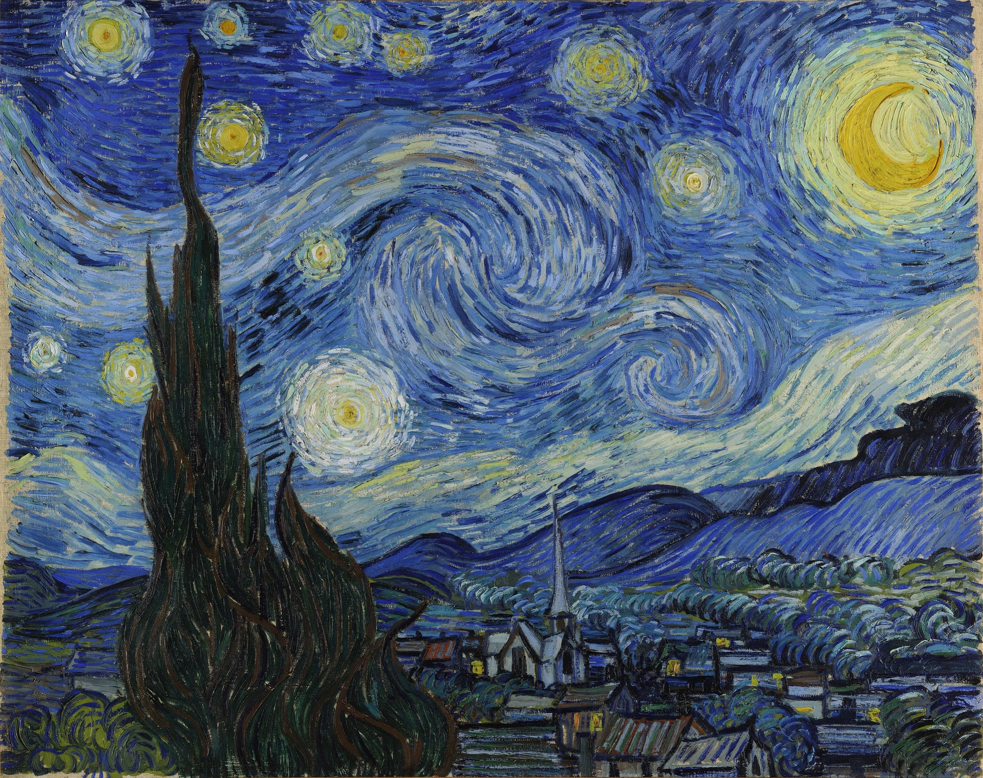 La Nuit étoilée F612 de Vincent van Gogh, Museum of Modern Art