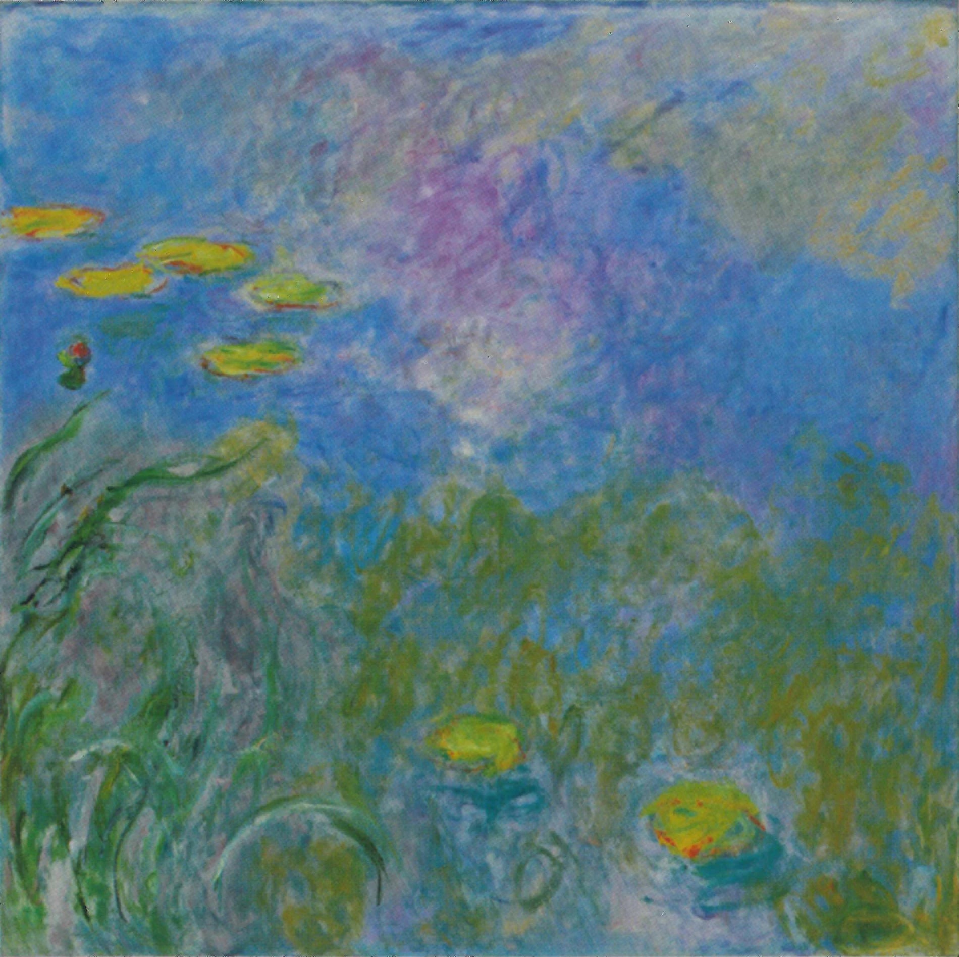 Nymphéas de Claude Monet, 1914–1917 – Chichu Art Museum, Naoshima, 200 × 200 cm, Wildenstein 1812