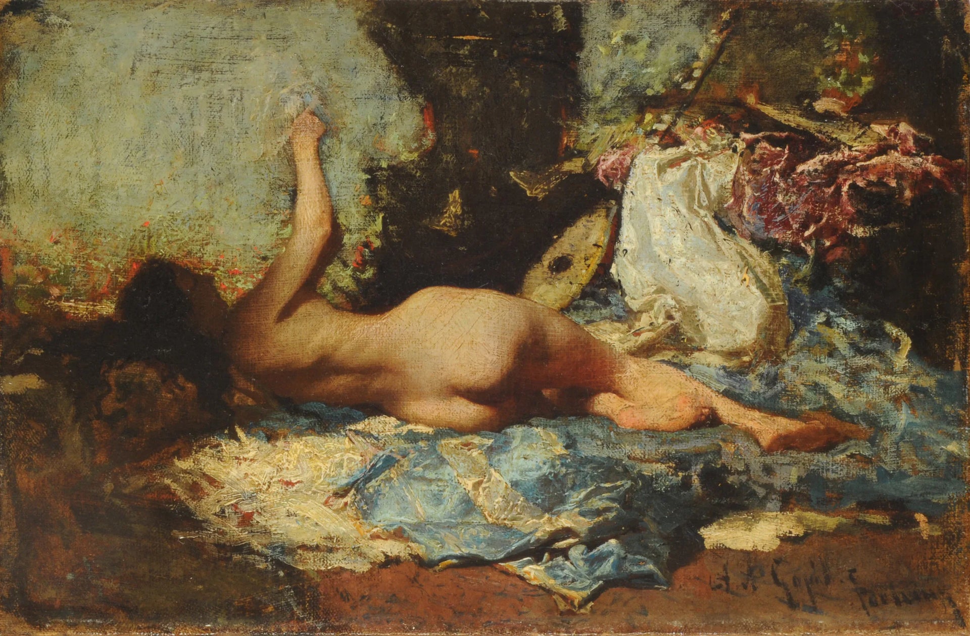 Odalisca - Mariano Fortuny Marsal image 1 tableau peint à l’huile sur toile