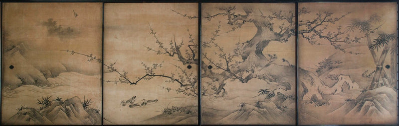 Oiseaux et fleurs des quatre saisons - Kanō Eitoku