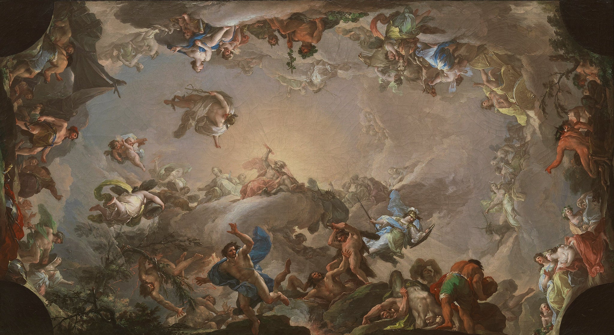 Olympe : La Chute des Géants - Francisco Bayeu image 1 tableau peint à l’huile sur toile