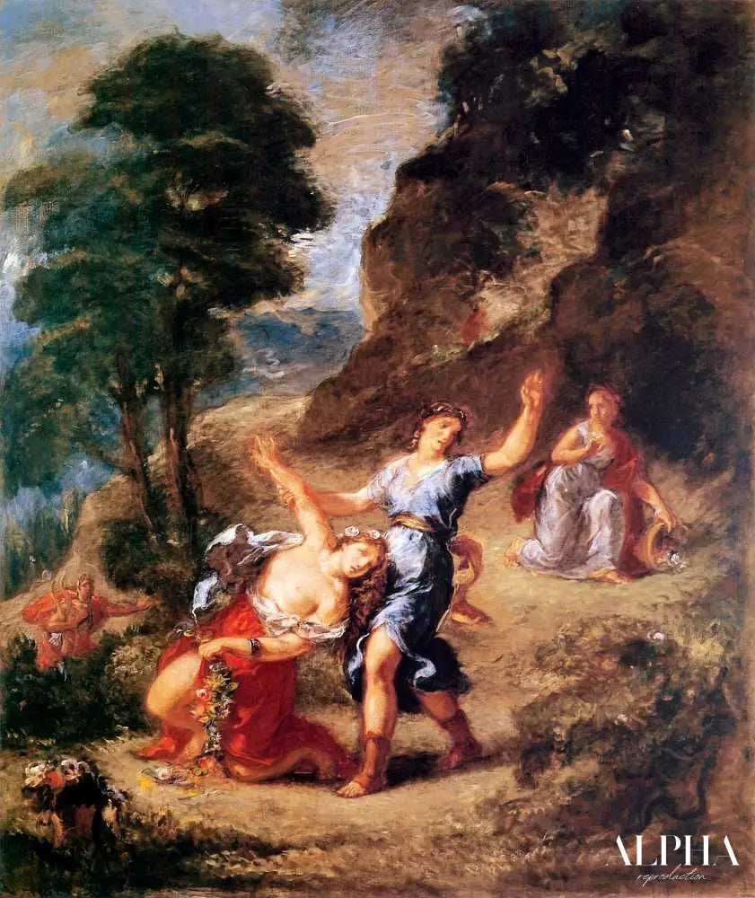 Orphée et Eurydice - Eugène Delacroix - Reproductions de tableaux et peintures haut de gamme