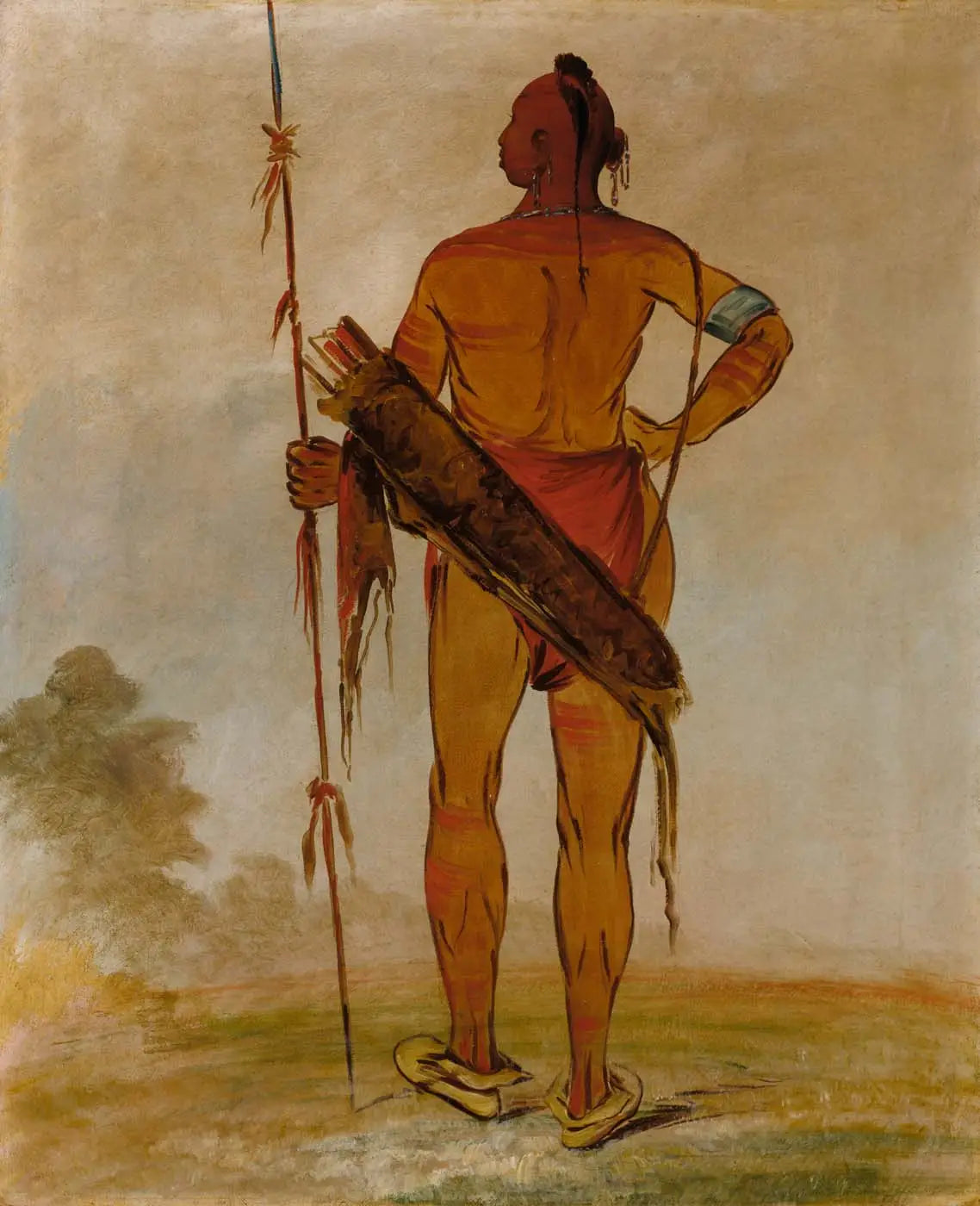 Pa-hú-sha Cheveux Blancs le Jeune chef de bande - George Catlin - Alpha Reproduction