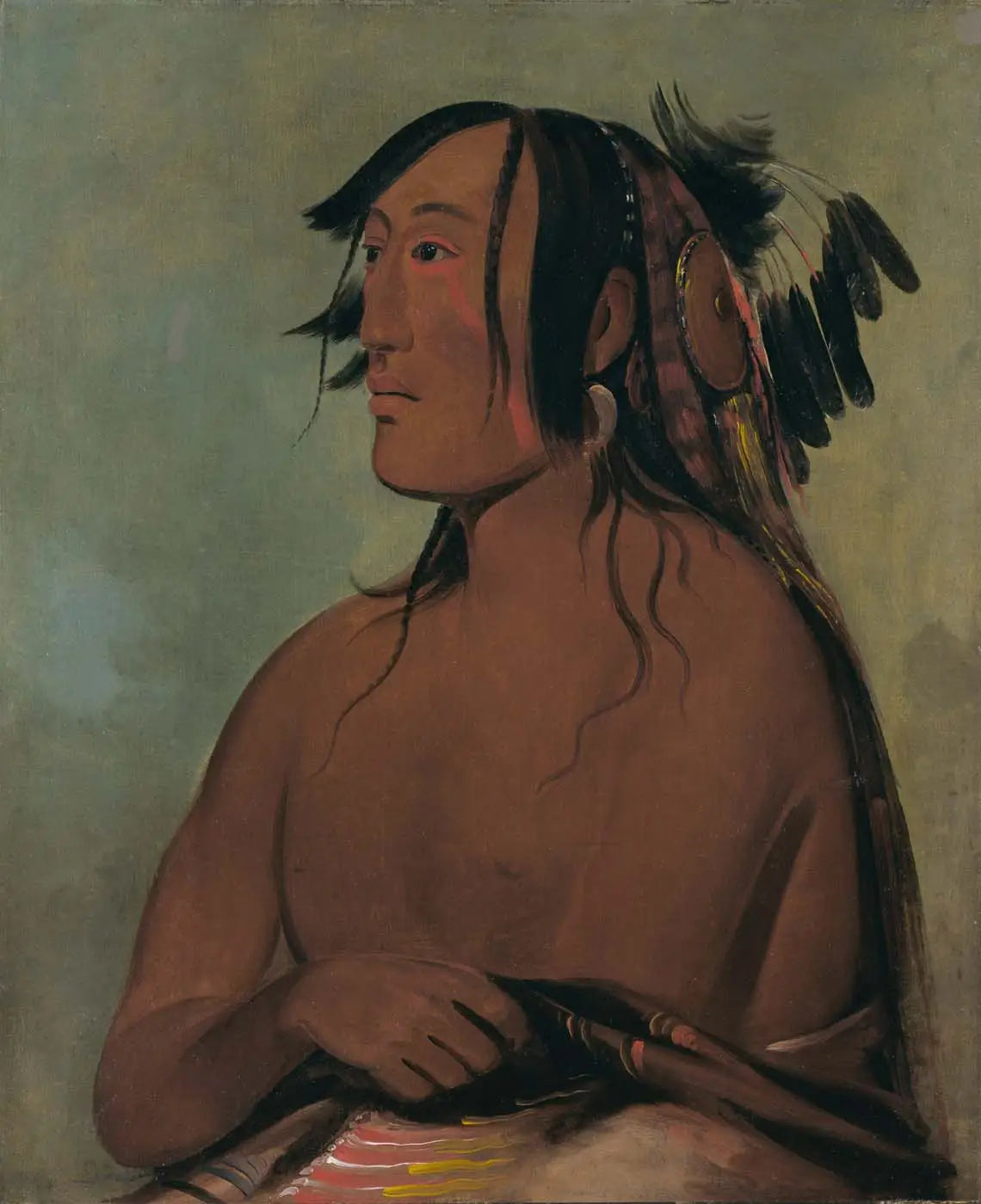 Pa-ris-ka-roó-pa Deux Corbeaux le Jeune - George Catlin - Alpha Reproduction