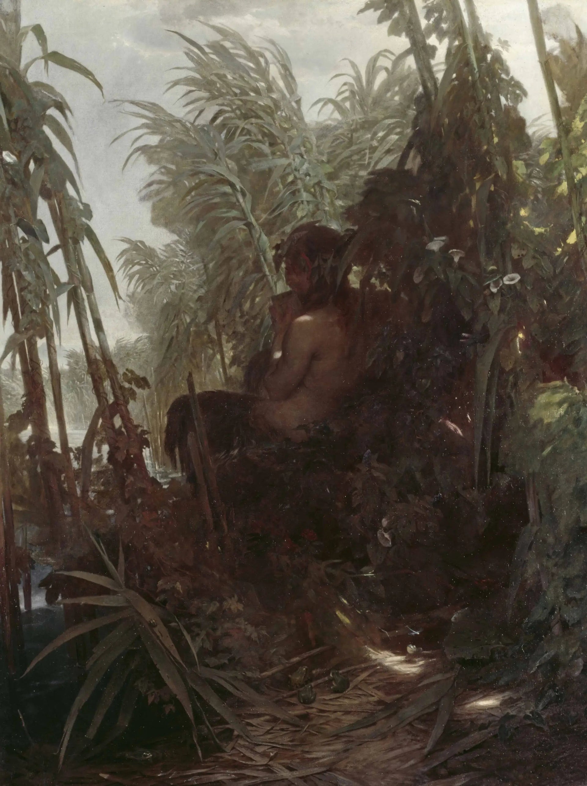 Pan dans le roseau - Arnold Böcklin image 1 copie de tableau peinte à la main