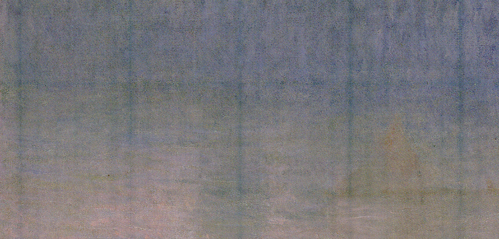 Détail de la Tamise et des reflets violets dans Le Parlement, symphonie en rose W1599