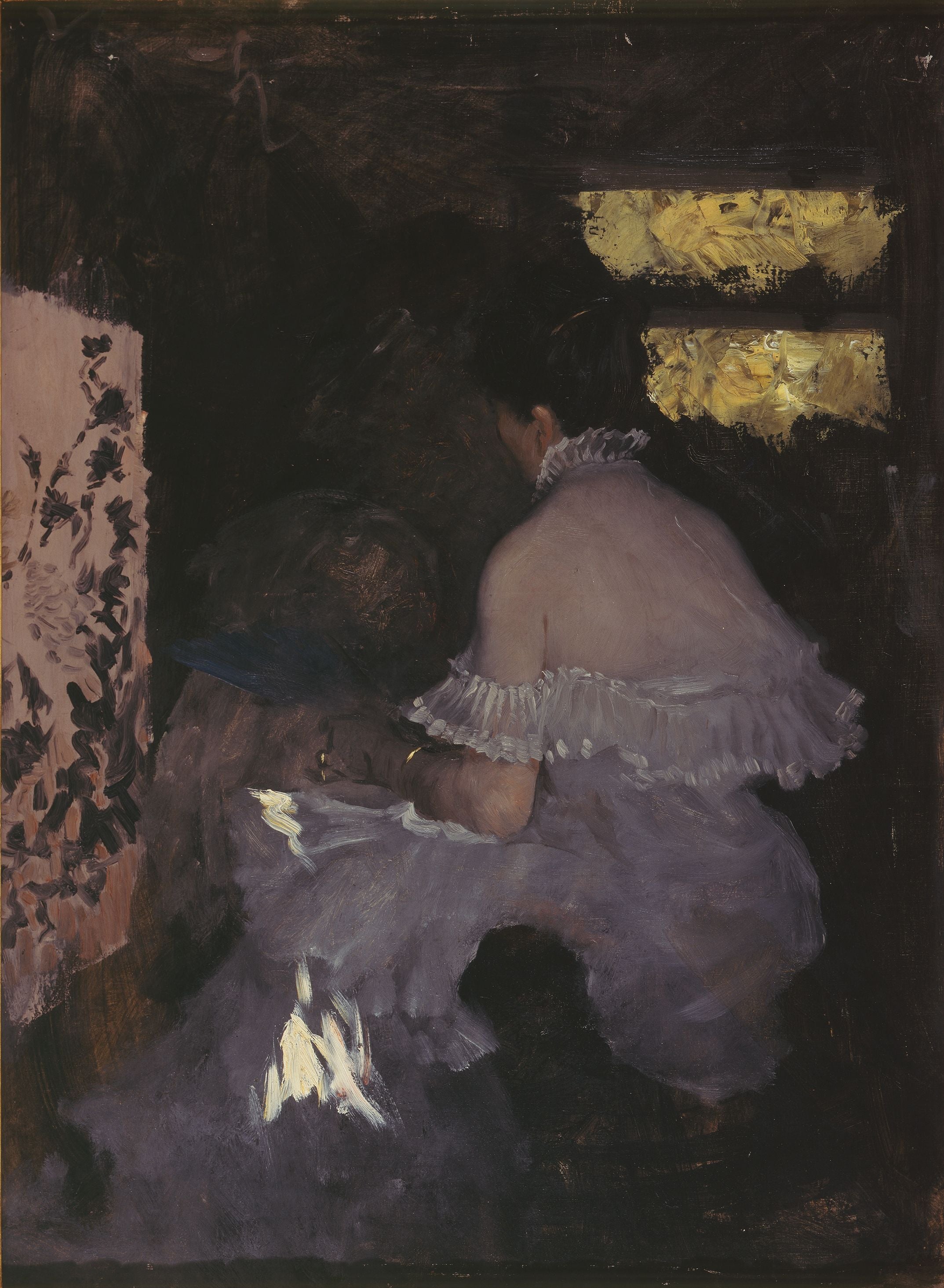 Parmi les écrans - Giuseppe De Nittis image 1 copie peinte à la main à l’huile