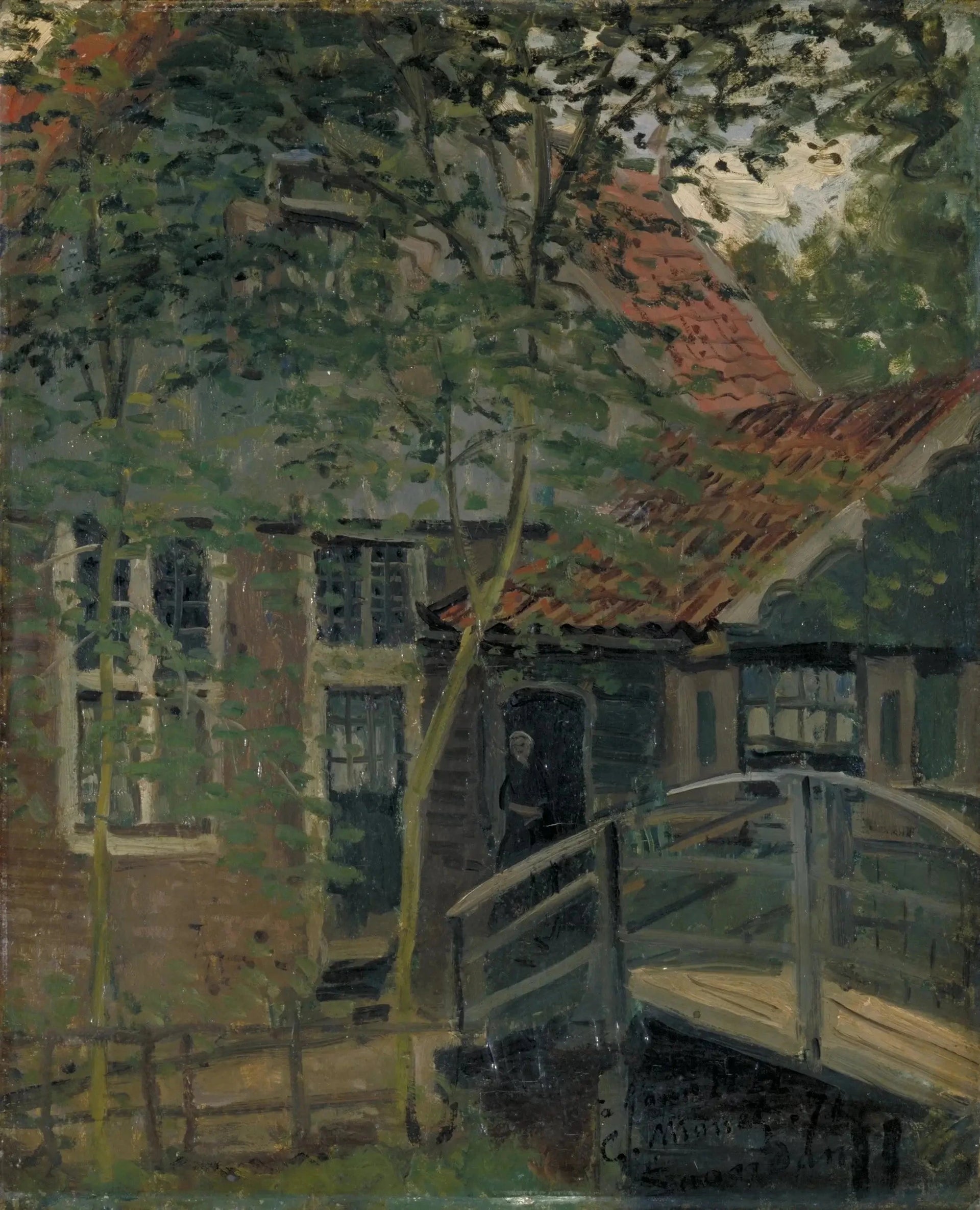 Passerelle à Zaandam W191a par Claude Monet, musée des Ursulines de Mâcon