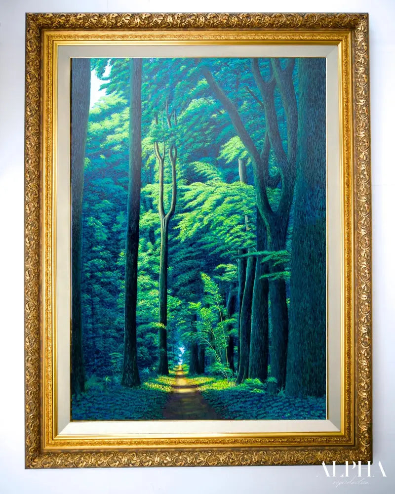 Path in the Green Forest - Wanna | 130 x 190 cm Reproductions de tableaux à la peinture à l’huile