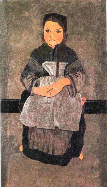 Portrait de Marie Francisaille – Petite Bretonne assise – Petite Bretonne au pliant - Paul Sérusier