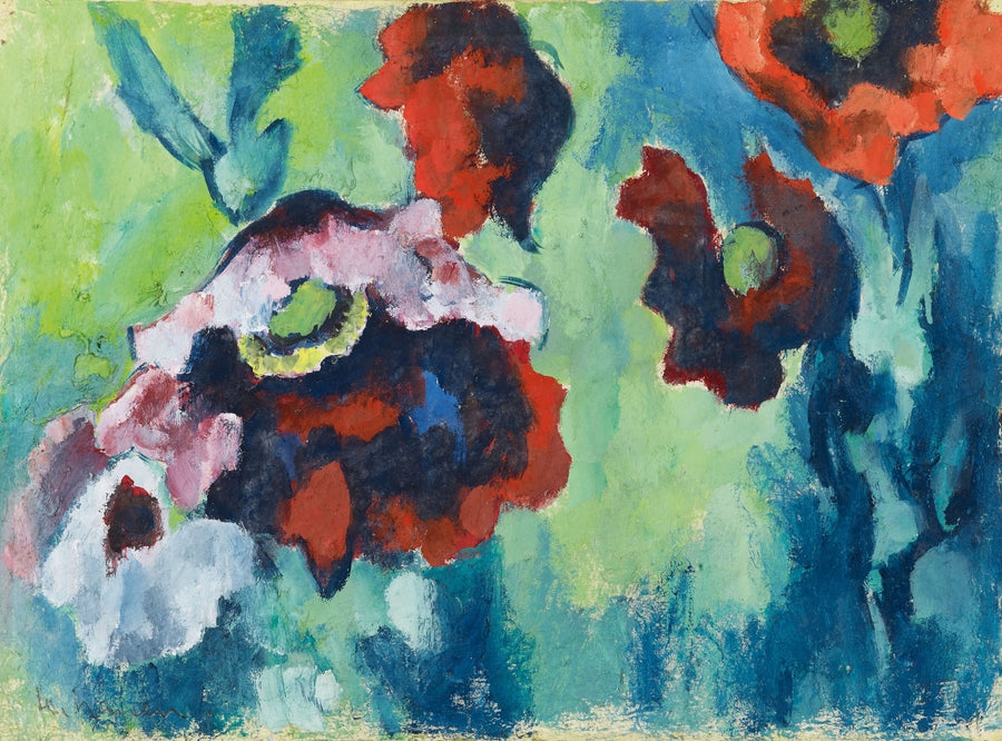 Pavots rouges et violet pâle – Heinrich Nauen