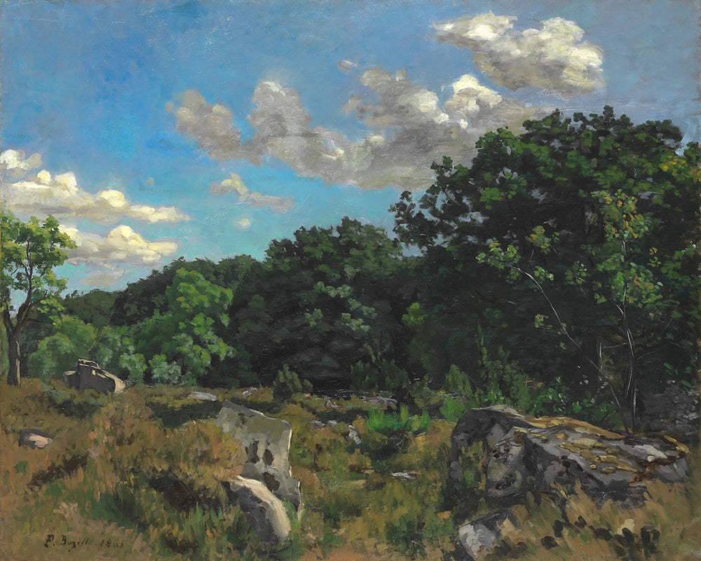 Paysage à Chailly - Frédéric Bazille image 1 tableau peint à l’huile sur toile
