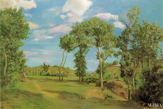 Paysage au bord du Lez - Frédéric Bazille - Reproductions de tableaux et peintures haut de gamme