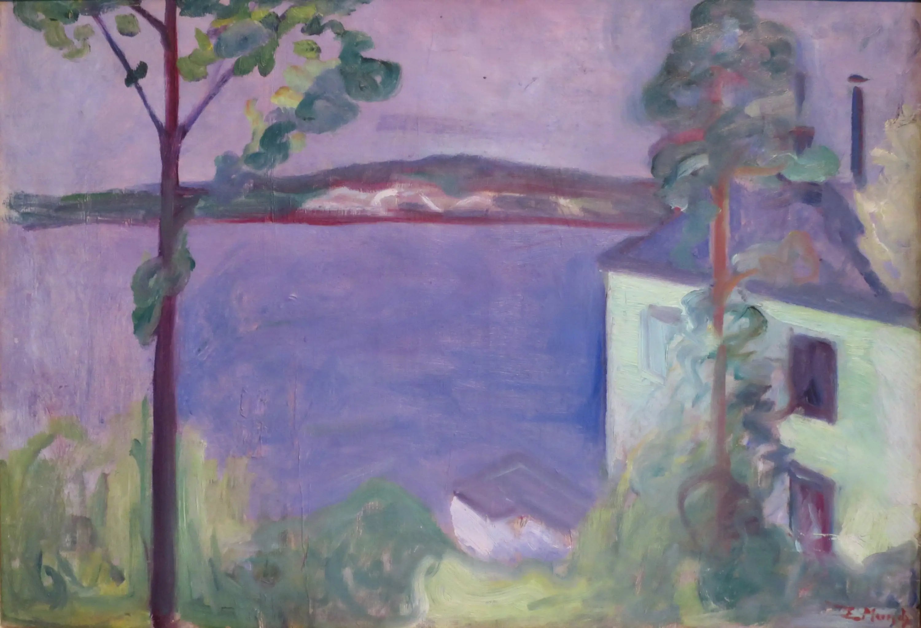 Reproduction du tableau « Paysage au clair de lune - Edvard Munch » par Alpha Reproduction en peinture à l’huile
