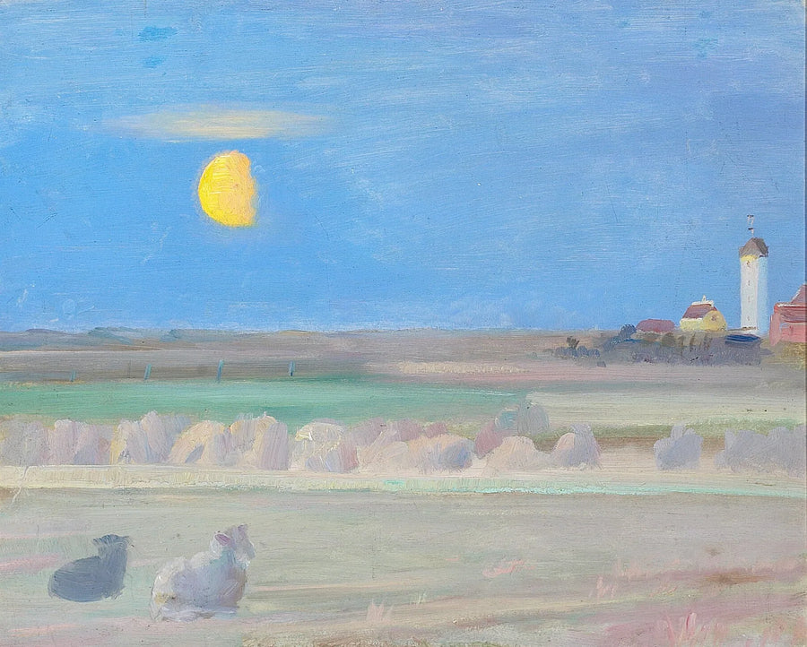 Paysage au phare blanc de Skagen. - Michael Peter Ancher