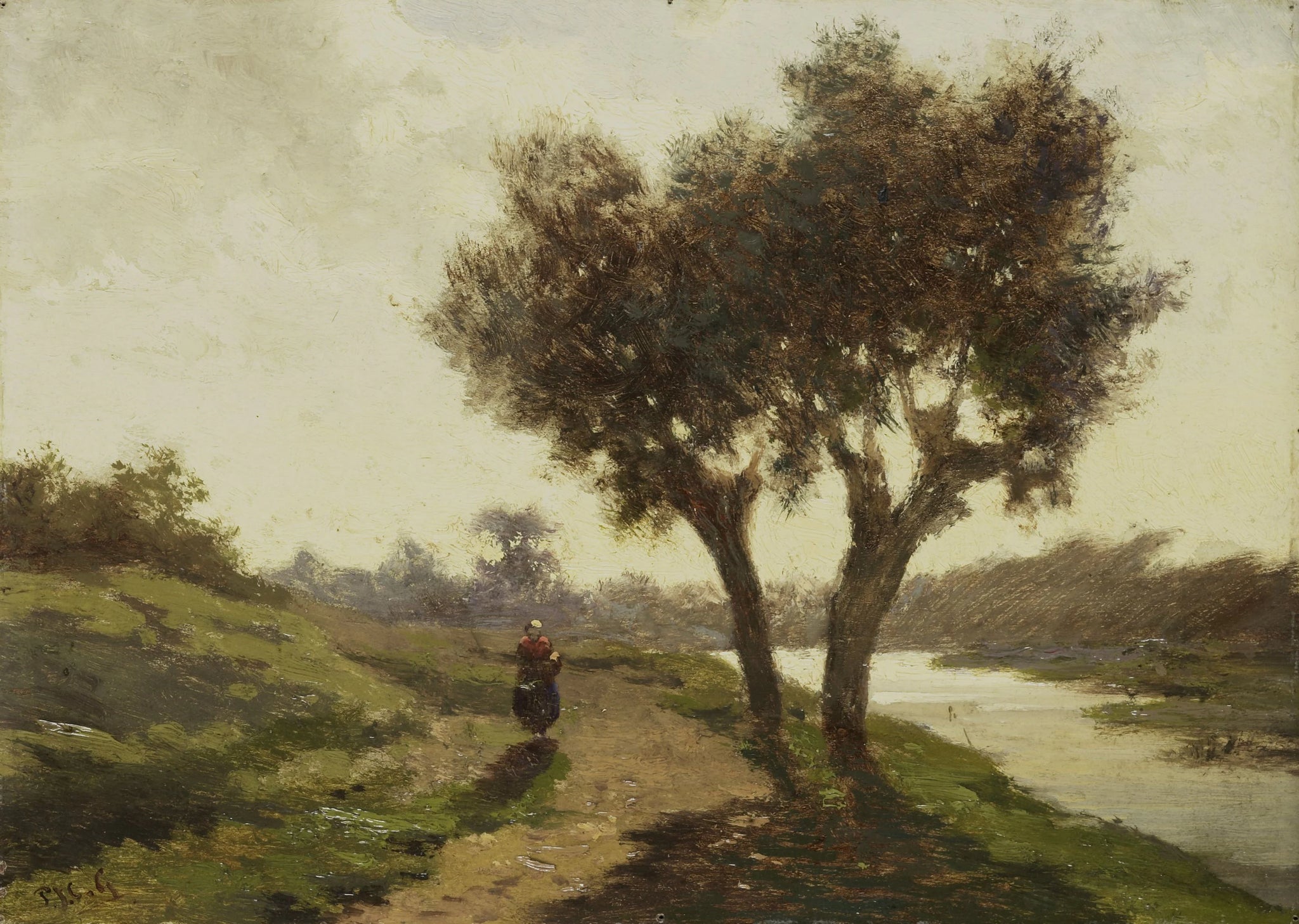 Paysage avec deux arbres - Paul Joseph Constantin Gabriël