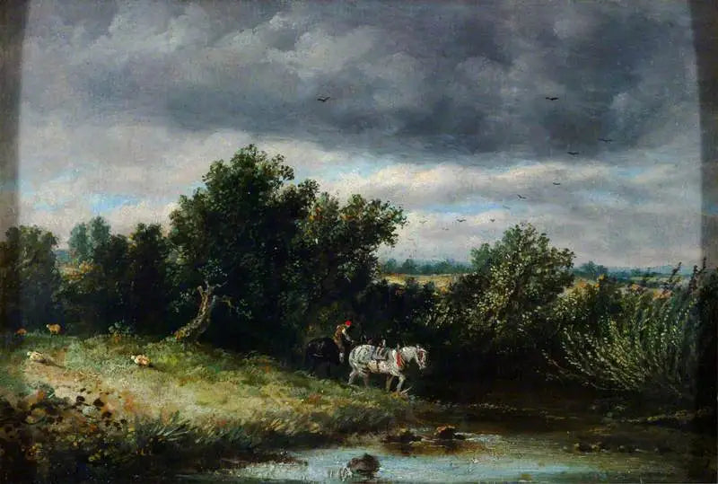 Paysage avec deux chevaux et un ruisseau - John Constable - Alpha Reproduction