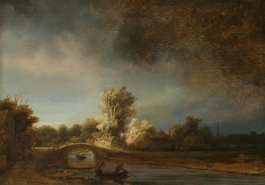 Paysage avec pont de pierre - Rembrandt