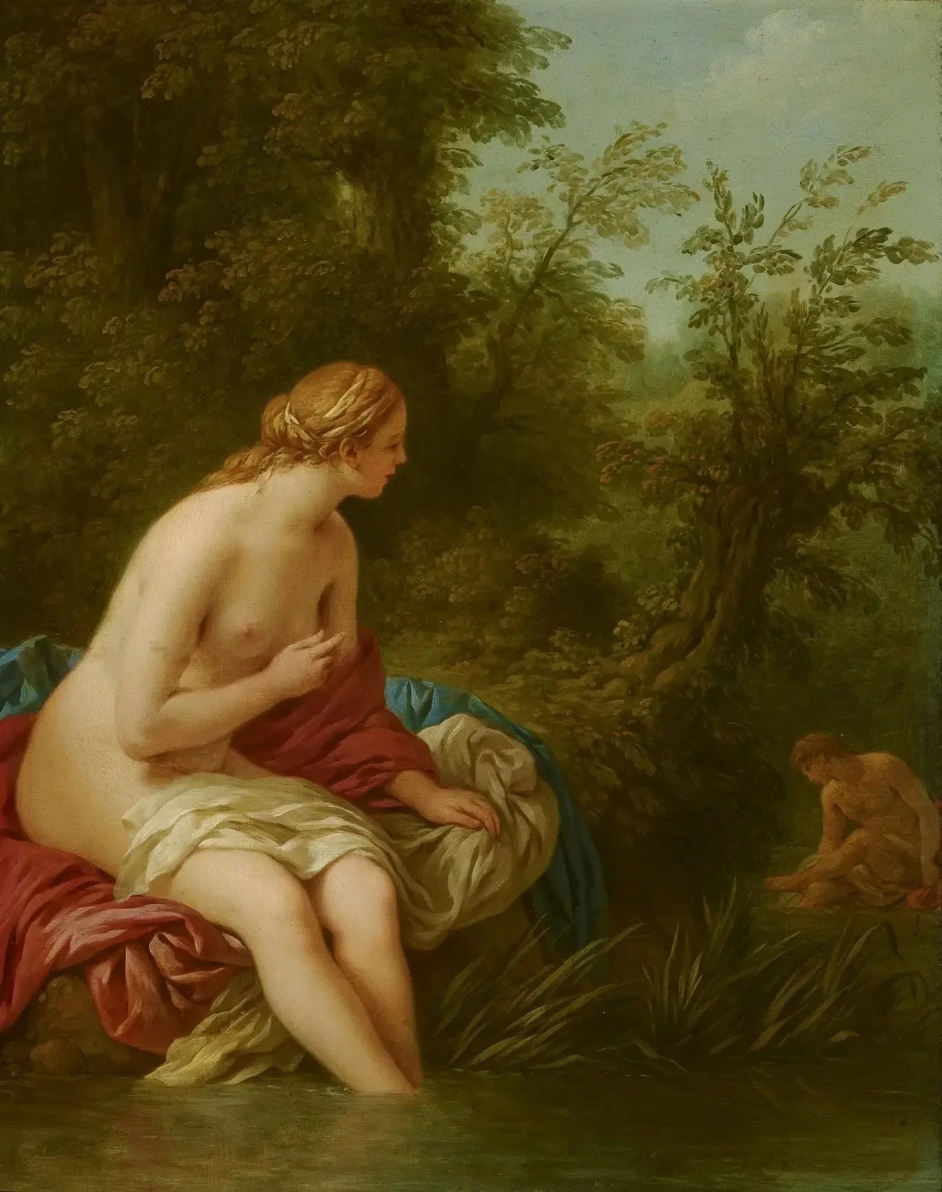 Paysage avec Salmacis et Hermaphrodite - Louis Jean François Lagrenée image 1 tableau peint à l’huile sur toile