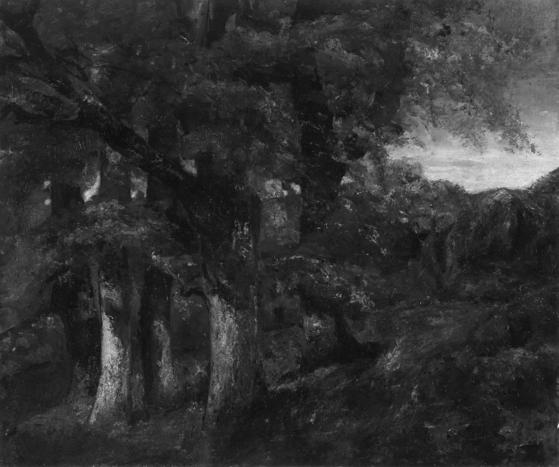 Paysage boisé - Gustave Courbet image 1 tableau peint à l’huile sur toile