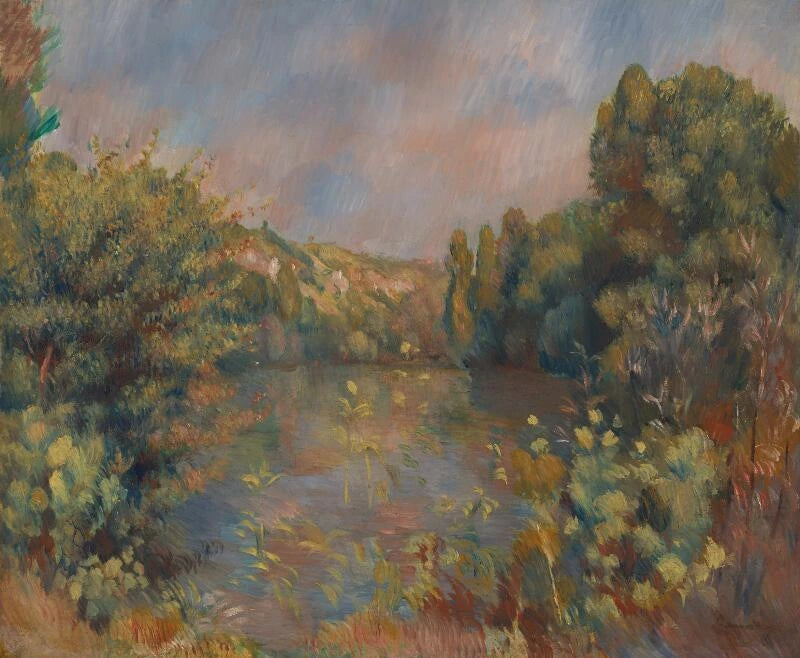 Paysage au bord du lac peint par Pierre-Auguste Renoir vers 1889