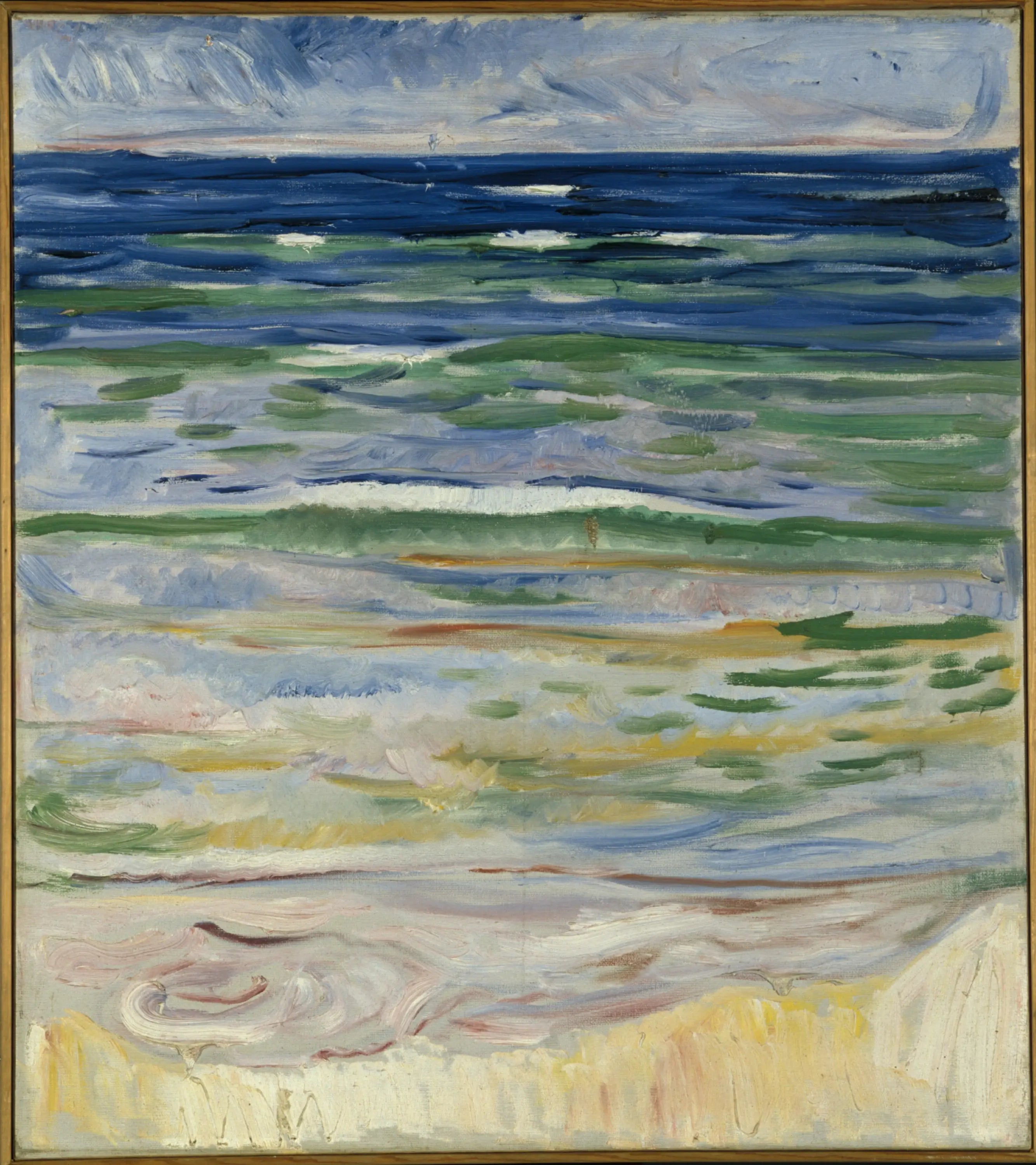 Reproduction du tableau « Paysage côtier de Warnemünde - Edvard Munch » par Alpha Reproduction en peinture à l’huile