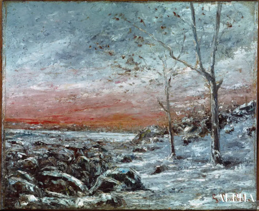 Paysage d'hiver - Gustave Courbet - Reproductions de tableaux et peintures haut de gamme