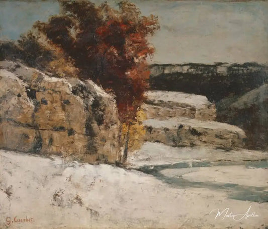 Paysage d'hiver - Gustave Courbet - Reproductions de tableaux et peintures haut de gamme