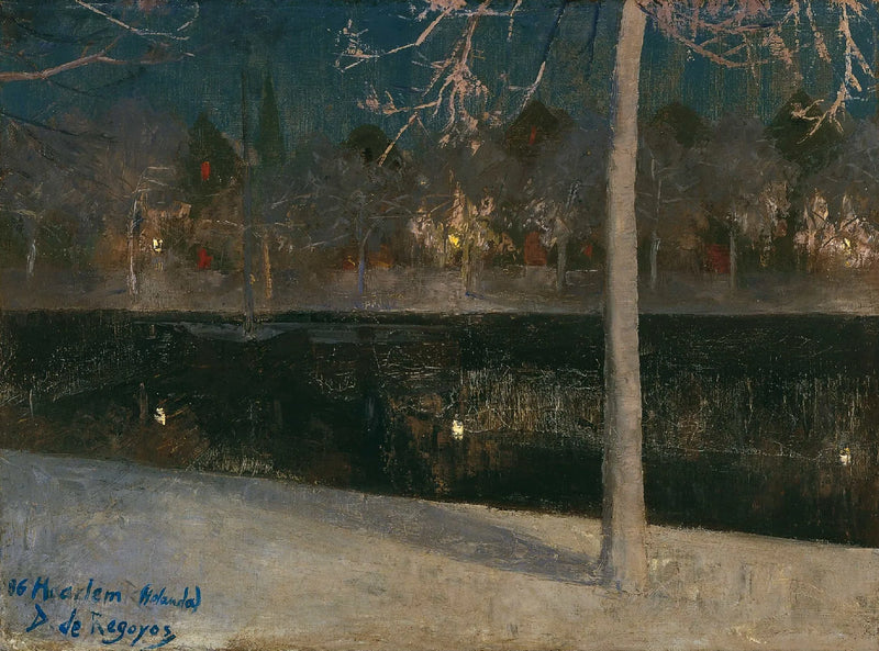 Paysage enneigé de nuit. Haarlem - Darío de Regoyos