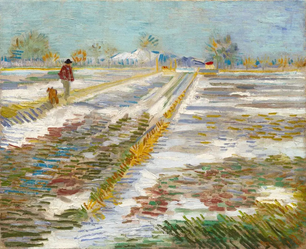 Reproduction du tableau « Paysage enneigé - Vincent van Gogh » par Alpha Reproduction en peinture à l’huile