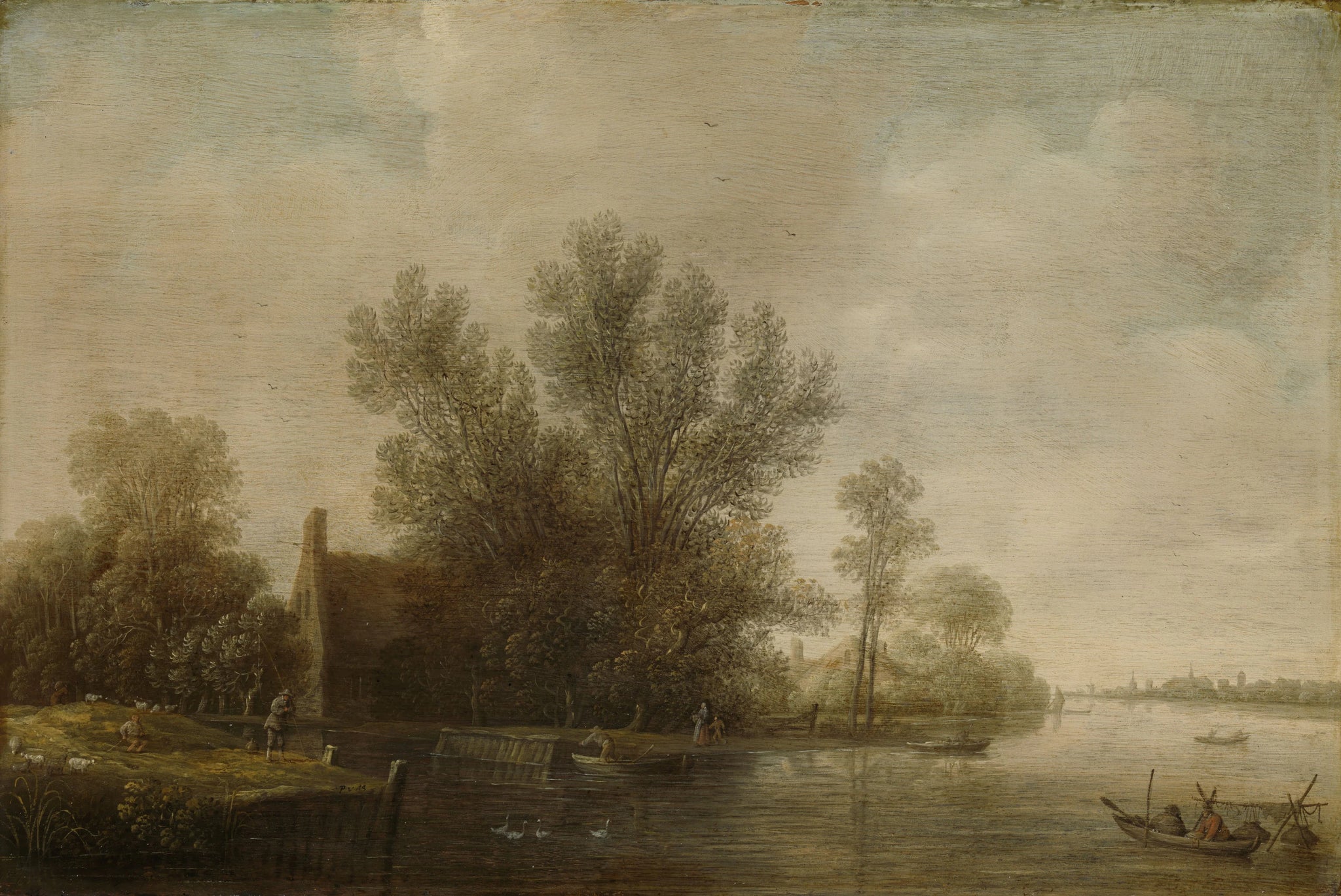 Paysage fluvial - Pieter van Asch