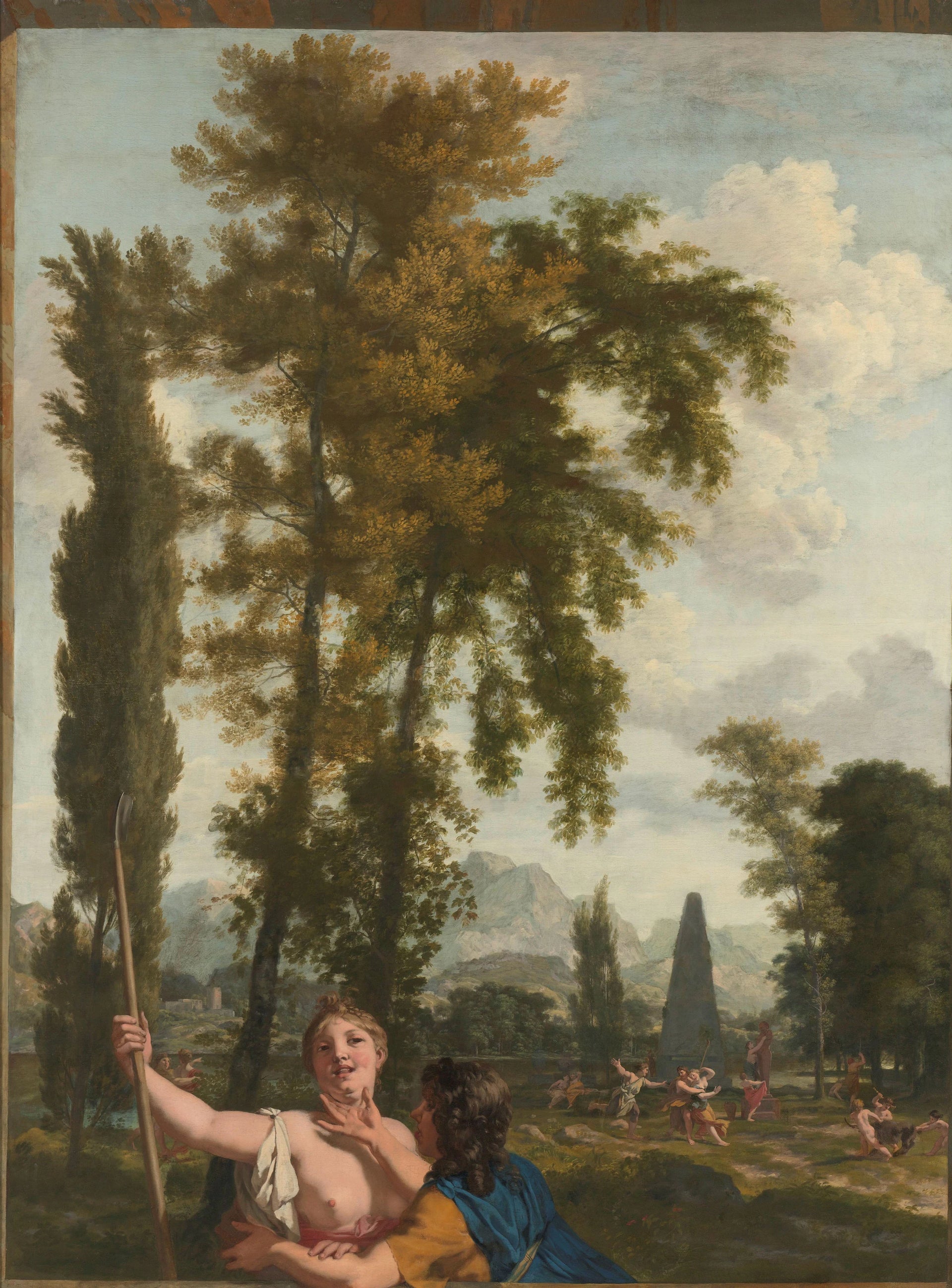 Paysage italien avec couple de bergers - Gérard de Lairesse