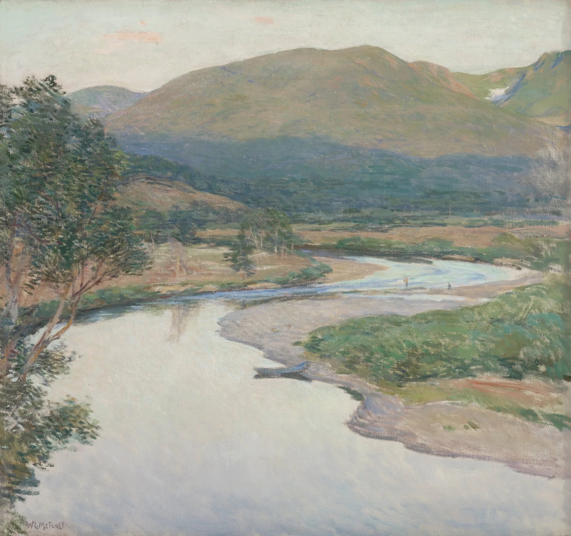 Paysage : La rivière - Willard Metcalf image 1 tableau peint à l’huile sur toile