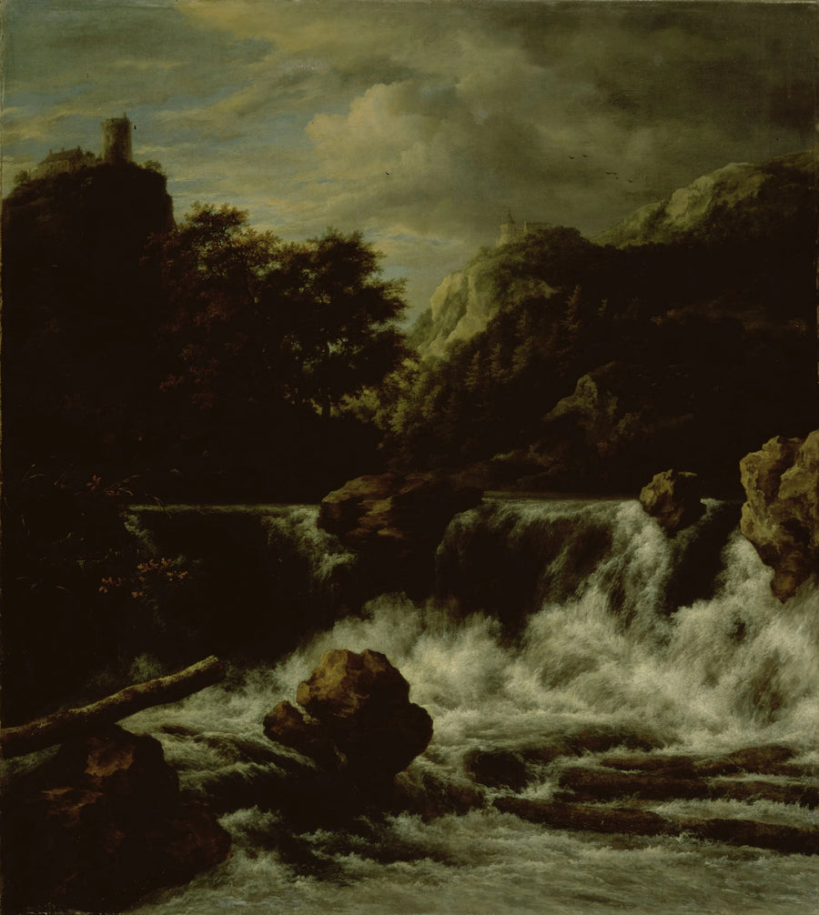 Paysage de montagne avec cascade - Jacob van Ruisdael