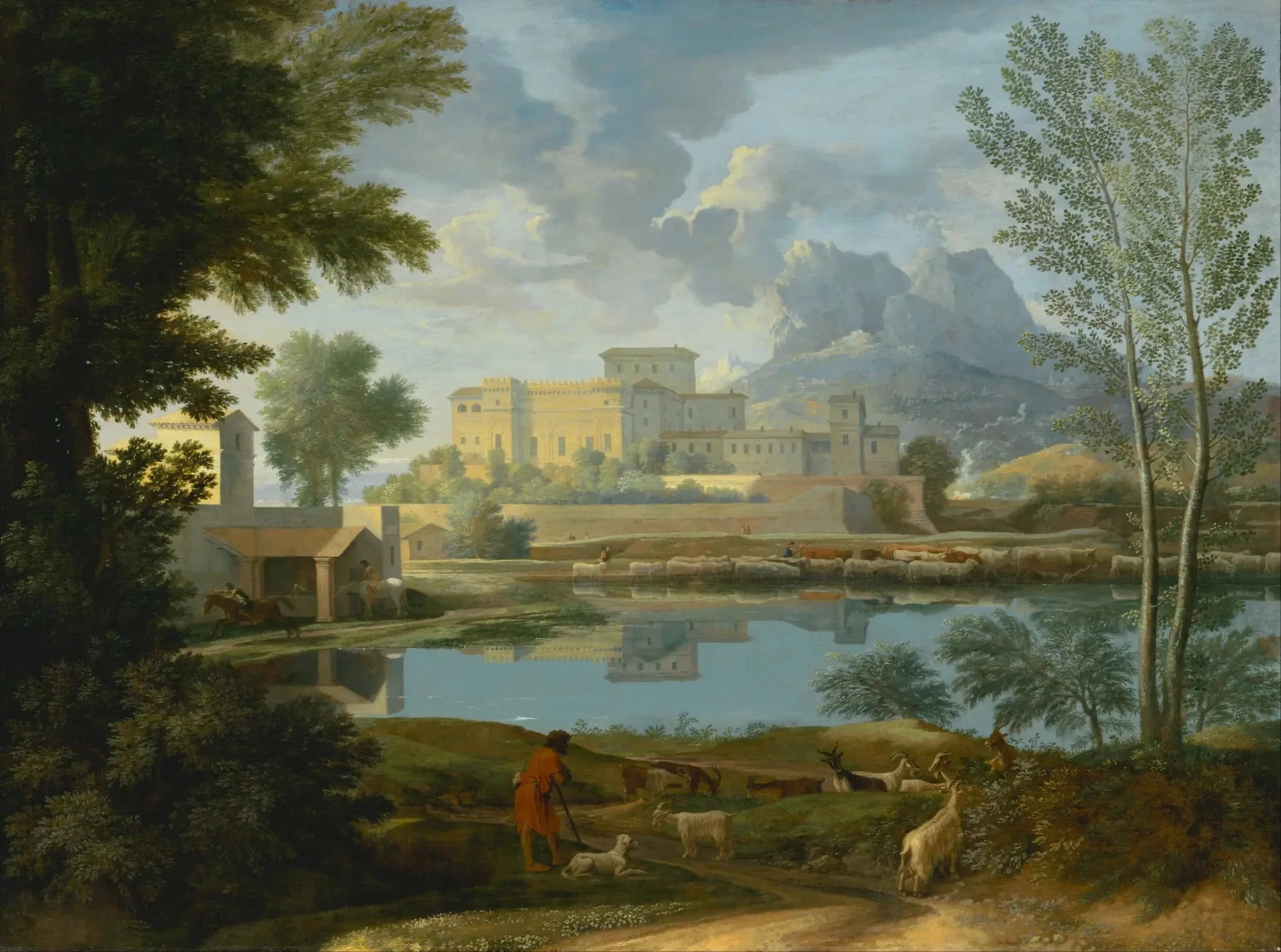 Paysage par temps calme - Nicolas Poussin image 1 reproduction de peinture à l’huile