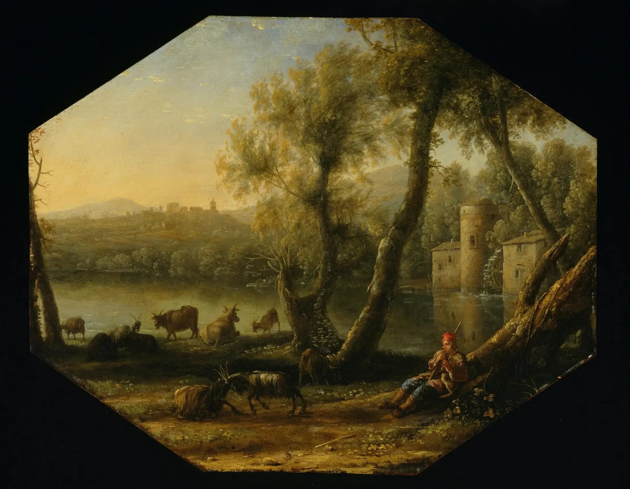 Paysage pastoral - Claude Lorrain image 1 copie de tableau peinte à la main