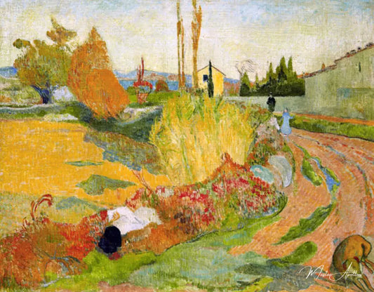 Paysage près d'Arles - Paul Gauguin - Reproductions de tableaux et peintures haut de gamme