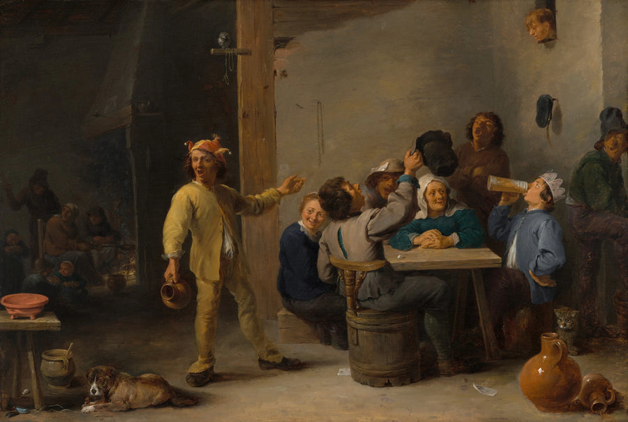 Paysans célébrant la douzième nuit - David Teniers the Younger