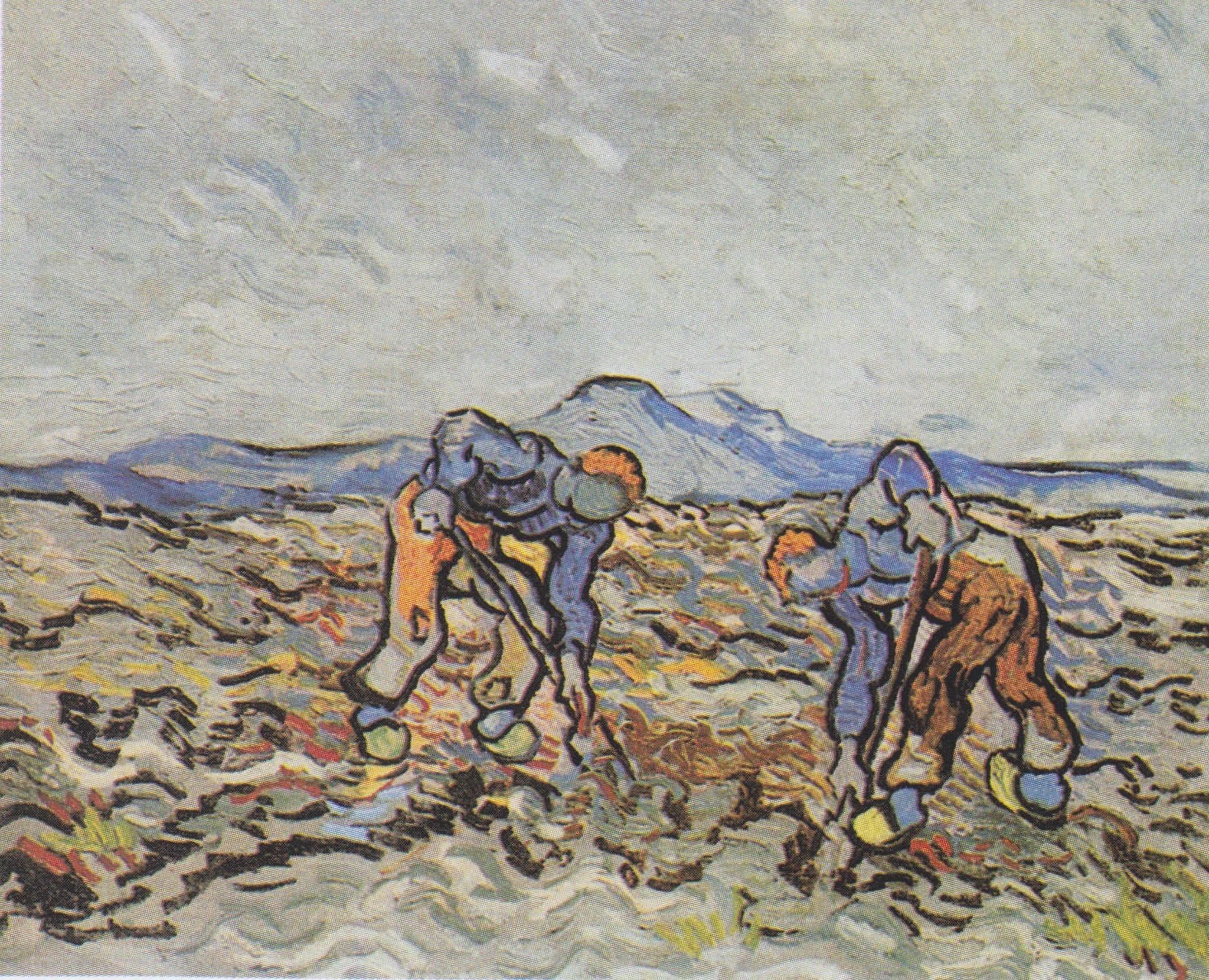 Paysans ramassant des pommes de terre de Vincent van Gogh, F694