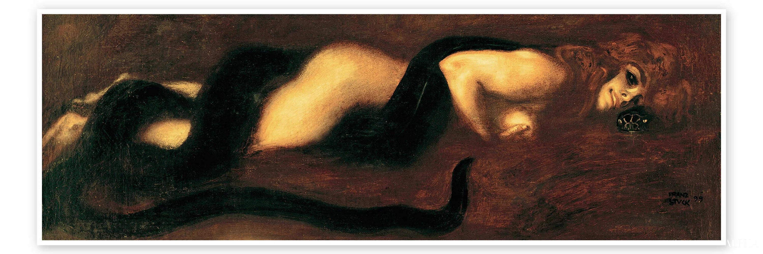Reproduction du tableau « Péché - Franz von stuck » par Alpha Reproduction en peinture à l’huile