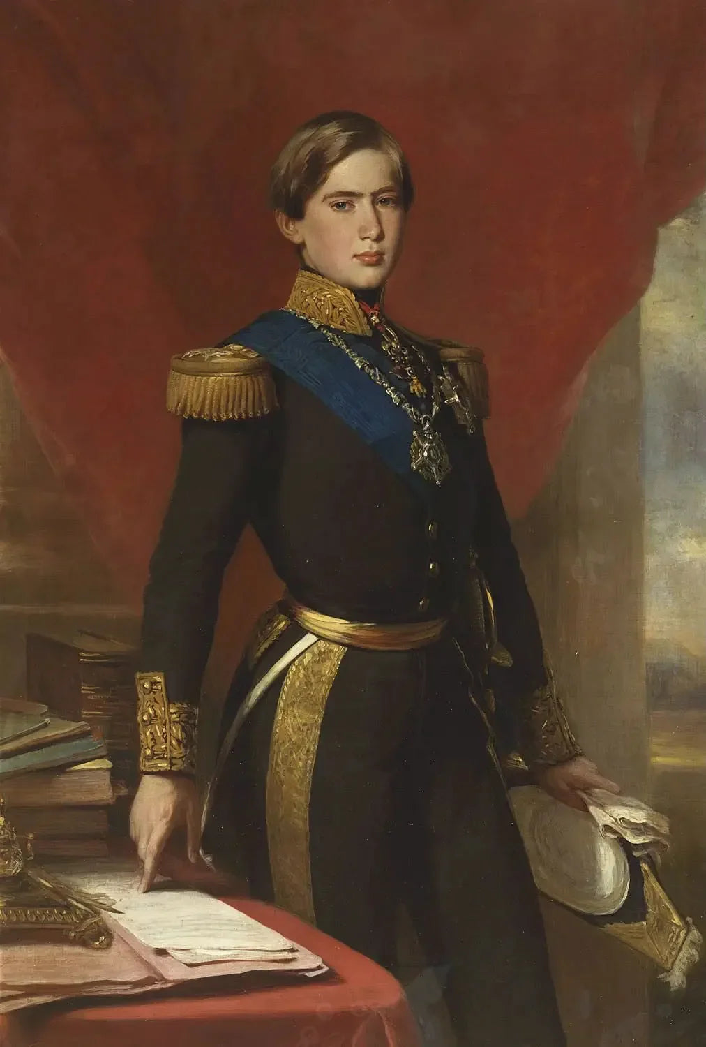 Pedro V, roi du Portugal (1837-1861) - Franz Xaver Winterhalter image 1 tableau peint à l’huile sur toile