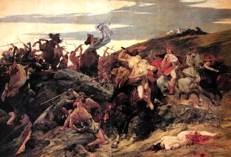 Penthesilea - Arturo Michelena image 1 reproduction de peinture à l’huile