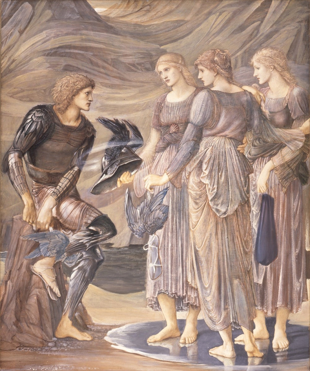 Persée et les nymphes de la mer (L'armement de Persée) - Edward Burne-Jones image 1 tableau peint à l’huile sur toile
